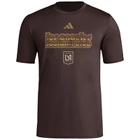 Men's adidas Brown LAFC 2024 Jersey Hook Pre-Match T-Shirt