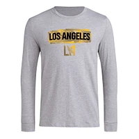 Men's adidas Heather Gray LAFC Local Pop AEROREADY Long Sleeve T-Shirt