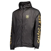 Men's Black LAFC Graffiti Hoodie Full-Zip Windbreaker