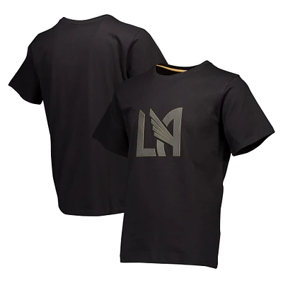 T-shirt décontracté épais noir multicouche avec logo principal LAFC pour hommes