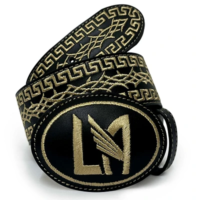 Ceinture en cuir noir LAFC x PAISABOYS Cinto Piteado homme