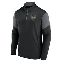 Men's Fanatics Black LAFC Logo Quarter-Zip Top