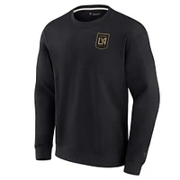 Unisex Fanatics Black LAFC Super Soft Pullover Crew Sweatshirt