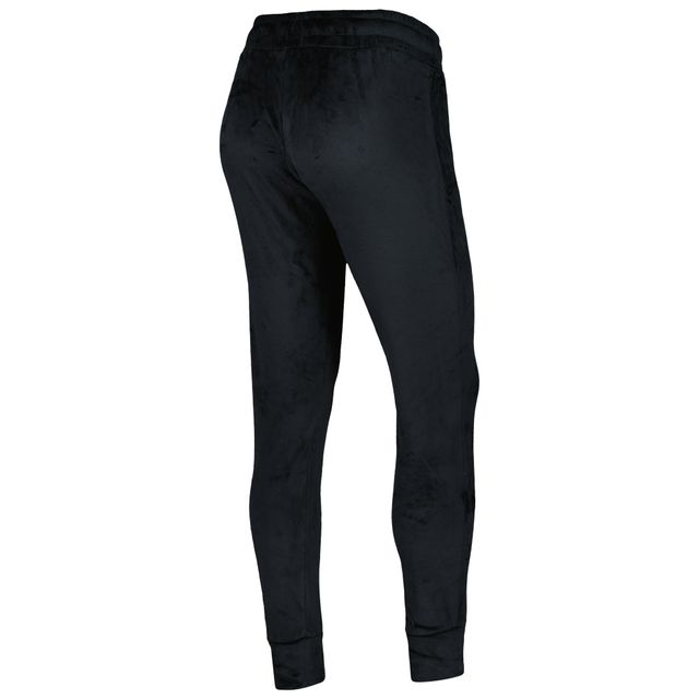Pantalon à revers en velours noir LAFC Intermission Concepts Sport pour femmes
