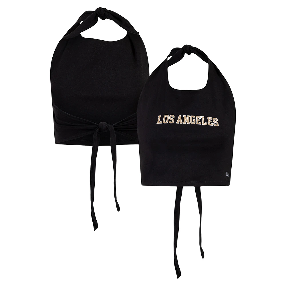 Haut court licou Tailgate noir LAFC pour femme de Hype and Vice