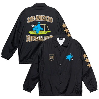 Veste d'entraîneur noire à boutons-pression Youth Peace Collective x Sesame Street LAFC