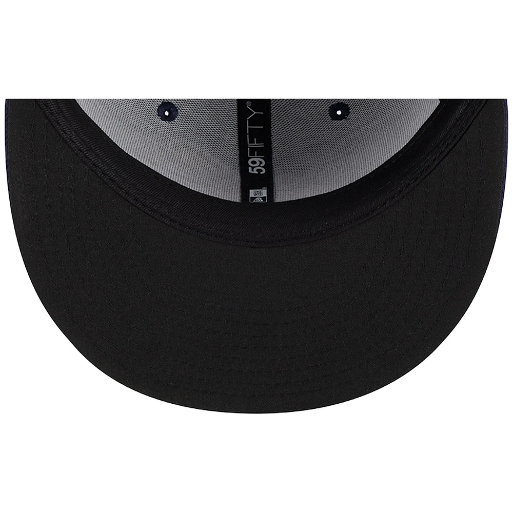 Men's New Era Navy Lake County Captains Theme Nights 20th Anniversary Alternate 59FIFTY Fitted Hat