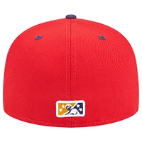Men's New Era Red Lake County Captains Theme Nights 20th Anniversary Alternate 3 59FIFTY Fitted Hat