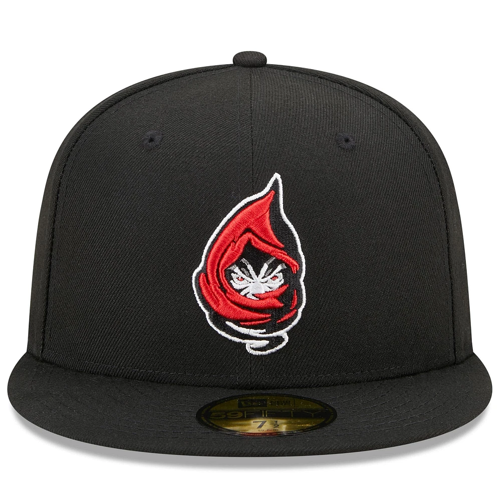 Men's New Era Black Lake Elsinore Storm Marvel x Minor League 59FIFTY Fitted Hat