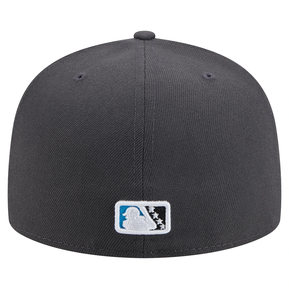Men's New Era Gray Lake Elsinore Storm Copa de la Diversión 59FIFTY Fitted Hat