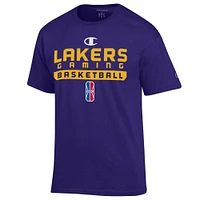 T-shirt unisexe Champion Purple Lakers Gaming On-Court 2K League Authentic Practice