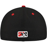 Men's New Era Black/Red Lansing Lugnuts Authentic Collection 59FIFTY Fitted Hat