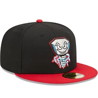 Men's New Era Black/Red Lansing Lugnuts Marvel x Minor League 59FIFTY Fitted Hat
