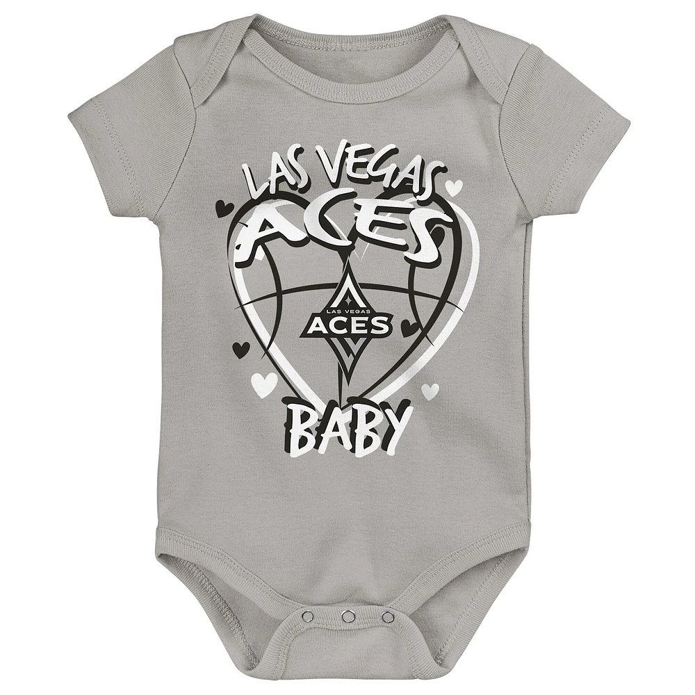 Ensemble de 3 lits superposés pour bébé Las Vegas Aces Slide Home d'Outerstuff