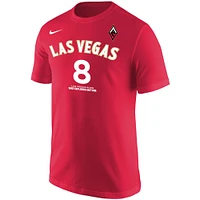 Men's Nike Liz Cambage Red Las Vegas Aces Explorer Edition Name & Number T-Shirt