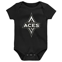 Newborn Outerstuff  Las Vegas Aces Slide Home 3-Piece Creeper Set