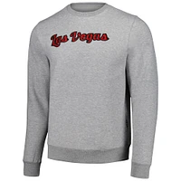 Unisex Kur8ted Heather Gray Las Vegas Aces Satin Stitch Core Pullover Sweatshirt