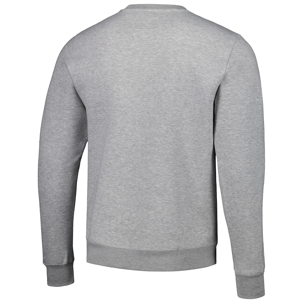 Unisex Kur8ted Heather Gray Las Vegas Aces Satin Stitch Core Pullover Sweatshirt