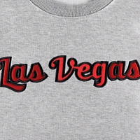 Unisex Kur8ted Heather Gray Las Vegas Aces Satin Stitch Core Pullover Sweatshirt
