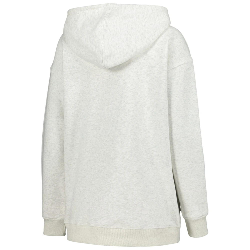 Women's The Wild Collective Heather Gray Las Vegas Aces Washed Full-Zip Hoodie