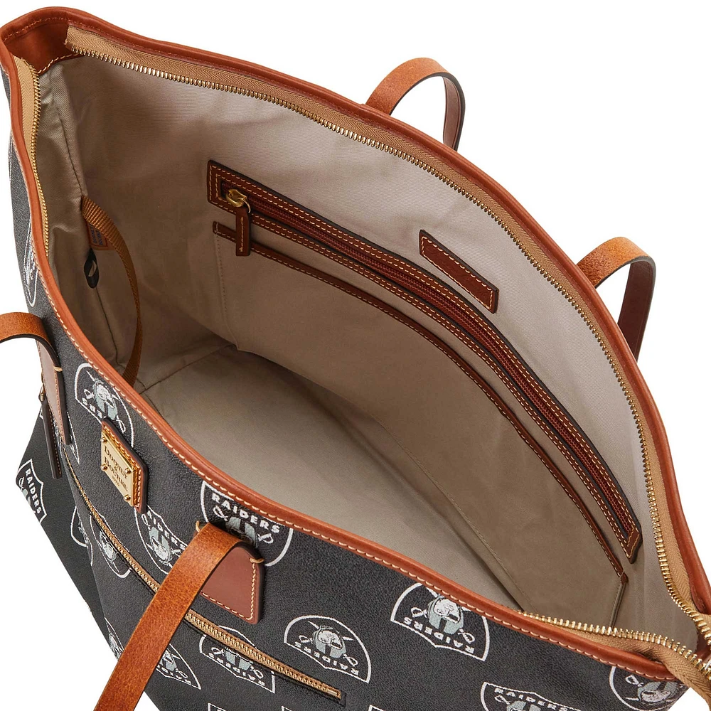 Dooney & Bourke Las Vegas Raiders Sporty Monogram Large Zip Tote Bag