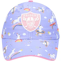 Girls Preschool '47 Purple Las Vegas Raiders Unicorn Clean Up Adjustable Hat