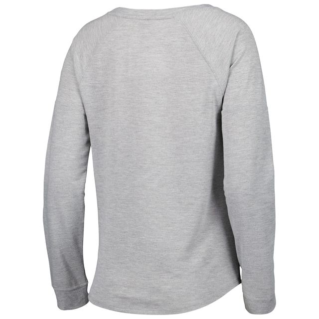 T-shirt à manches longues raglan gris chiné Las Vegas Raiders pour junior