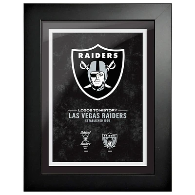 Las Vegas Raiders - 18'' x 24'' Logos to History Framed Art