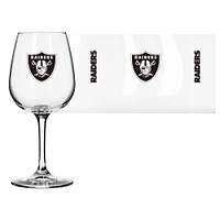 Las Vegas Raiders Logo 12oz. Stemmed Wine Glass