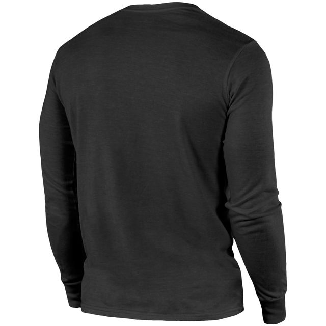 T-Shirt à Manches Longues Majestic Threads Lockup Raiders de Las Vegas - Noir