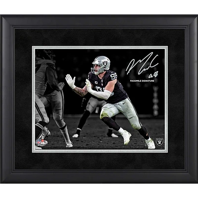 Maxx Crosby Las Vegas Raiders Facsimile Signature Framed 11'' x 14'' Spotlight Photograph