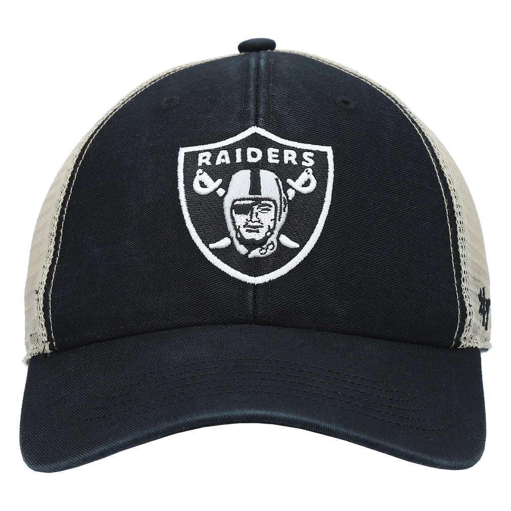 Men's '47 Black Las Vegas Raiders Flagship MVP Snapback Hat