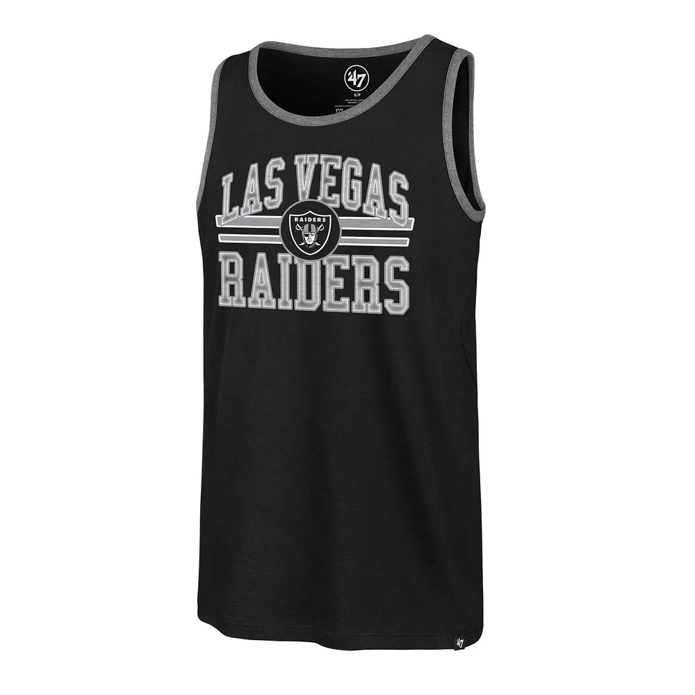 Men's '47  Black Las Vegas Raiders Winger Franklin Tank Top