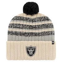 Men's '47  Natural Las Vegas Raiders  Tavern Cuffed Knit Hat with Pom