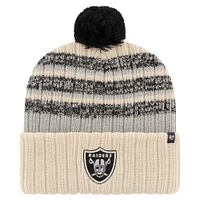 Men's '47  Natural Las Vegas Raiders  Tavern Cuffed Knit Hat with Pom