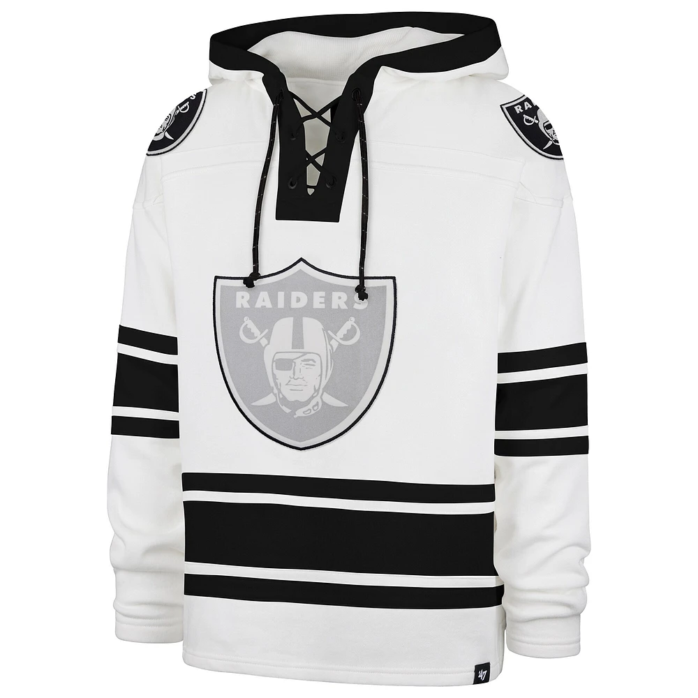 Men's '47  White Las Vegas Raiders After Image Superior Lacer with Hood