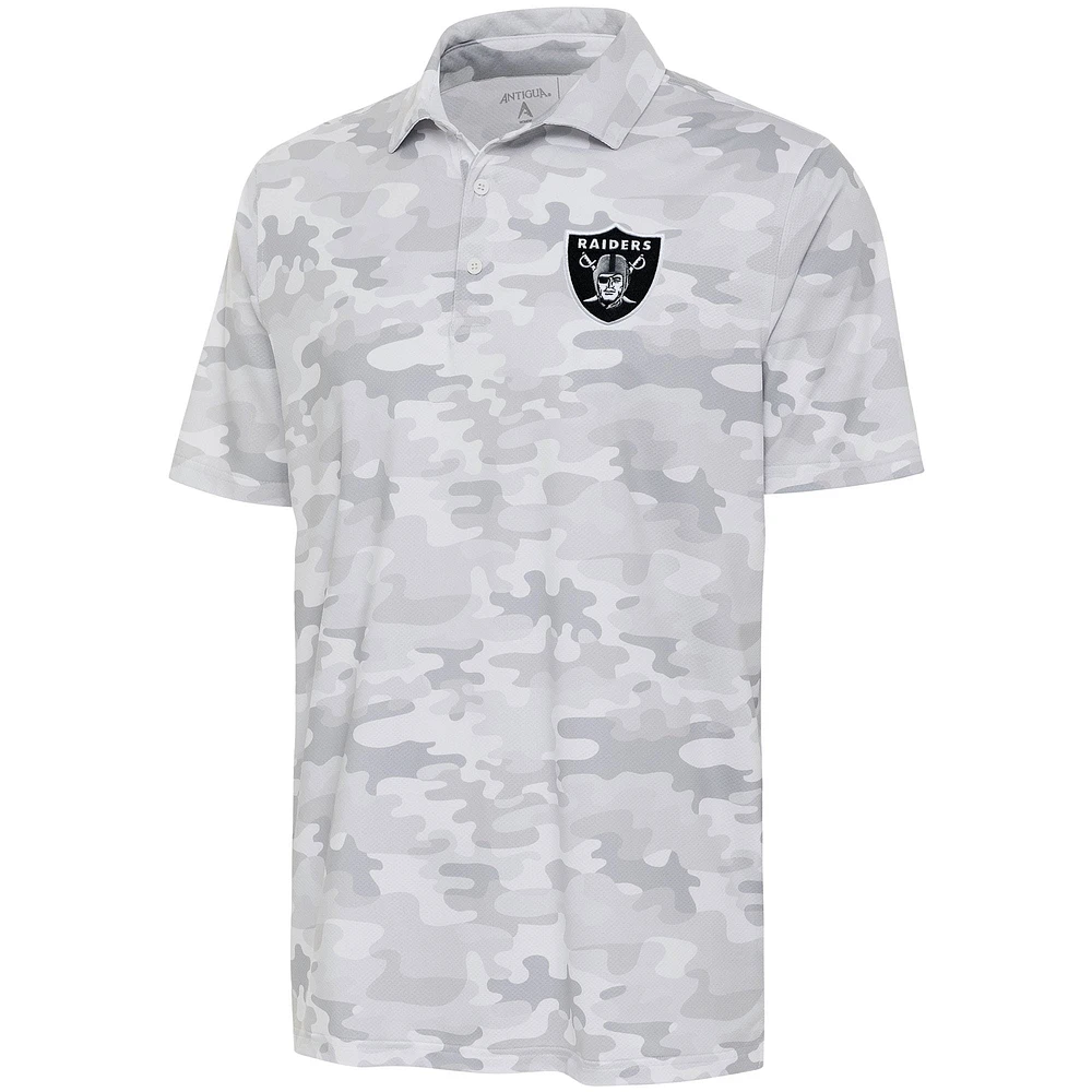 Men's Antigua White Las Vegas Raiders Collide Polo