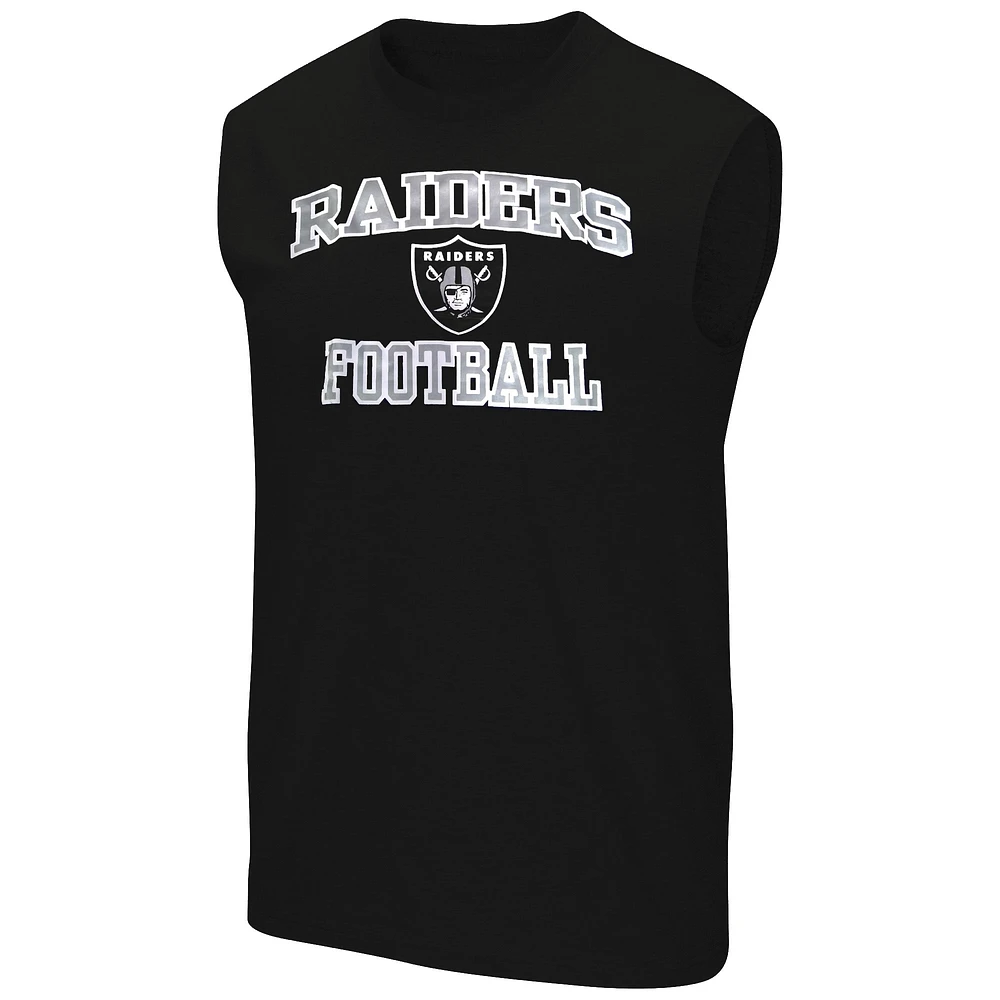 Men's Black Las Vegas Raiders Big & Tall Muscle Tank Top