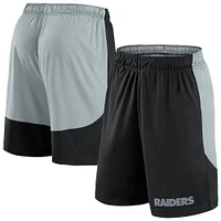 Short de lancement Fanatics noir/argenté pour homme, taille grande et taille, Las Vegas Raiders