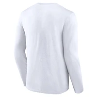 Lot de deux t-shirts à manches longues et courtes Fanatics pour hommes, noir/blanc, Las Vegas Raiders