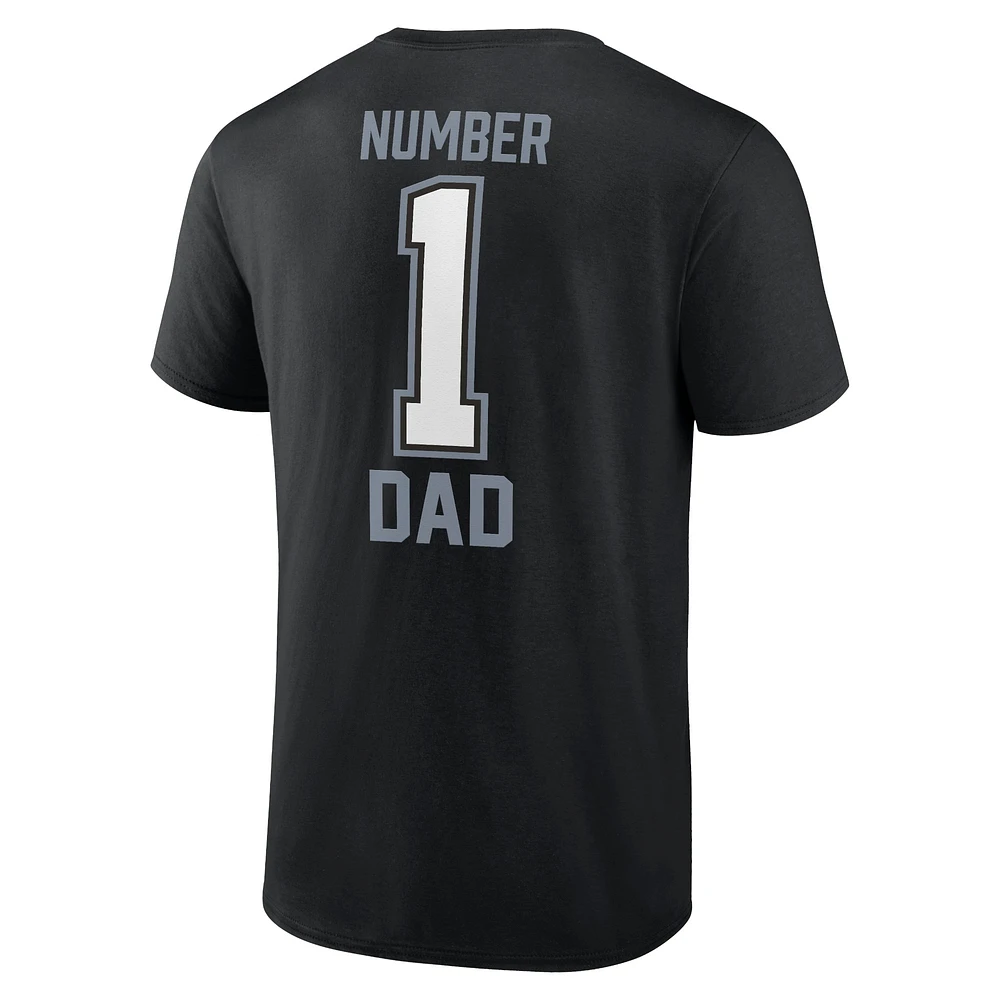Men's Fanatics Black Las Vegas Raiders #1 Dad T-Shirt