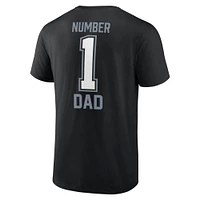 Men's Fanatics Black Las Vegas Raiders #1 Dad T-Shirt
