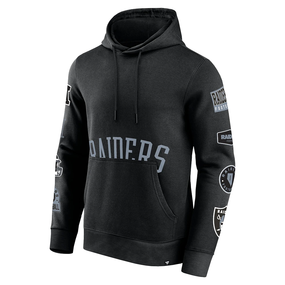 Men's Fanatics  Black Las Vegas Raiders Wild Winner Pullover Hoodie