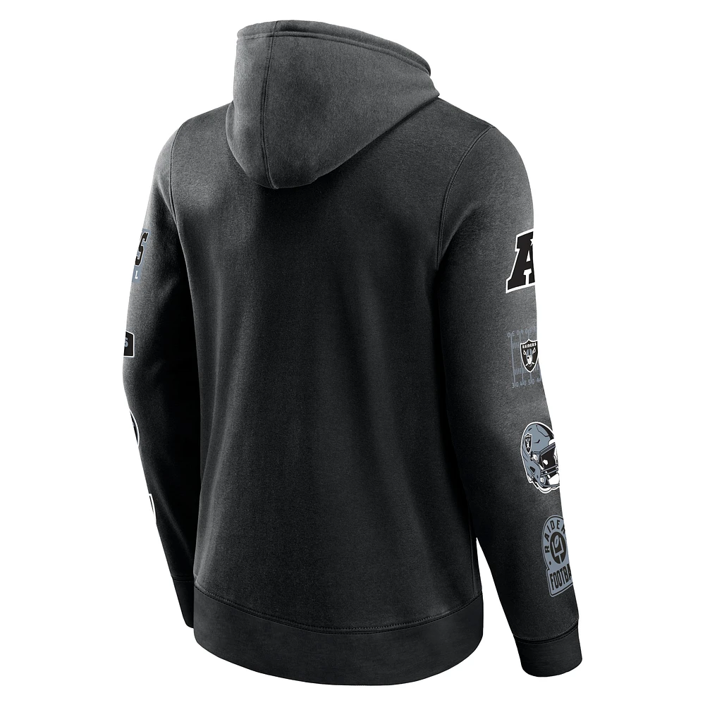 Men's Fanatics  Black Las Vegas Raiders Wild Winner Pullover Hoodie