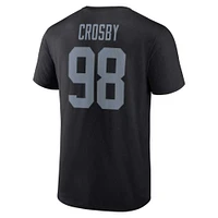 Men's Fanatics Maxx Crosby Black Las Vegas Raiders Player Icon Name & Number T-Shirt