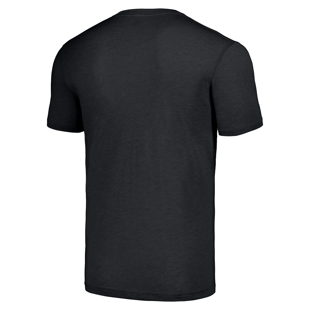 T-shirt tri-blend pour homme Hommage à Bo Jackson Charcoal Las Vegas Raiders Caricature Retired Player