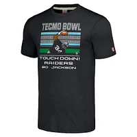 Men's Homage Bo Jackson Charcoal Las Vegas Raiders Tecmo Bowl Retired Player Graphic Tri-Blend T-Shirt