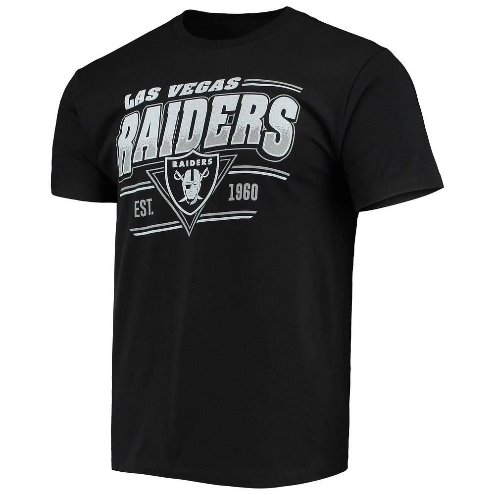 Men's Junk Food Black Las Vegas Raiders Throwback T-Shirt
