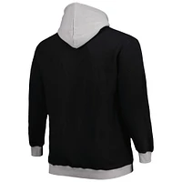 Men's Mitchell & Ness Black/Silver Las Vegas Raiders Big Tall Face Pullover Hoodie