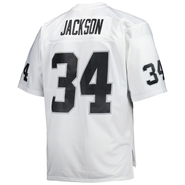 Mitchell & Ness Bo Jackson blanc Las Vegas Raiders Big Tall 1988 Retired Player Replica Maillot pour homme